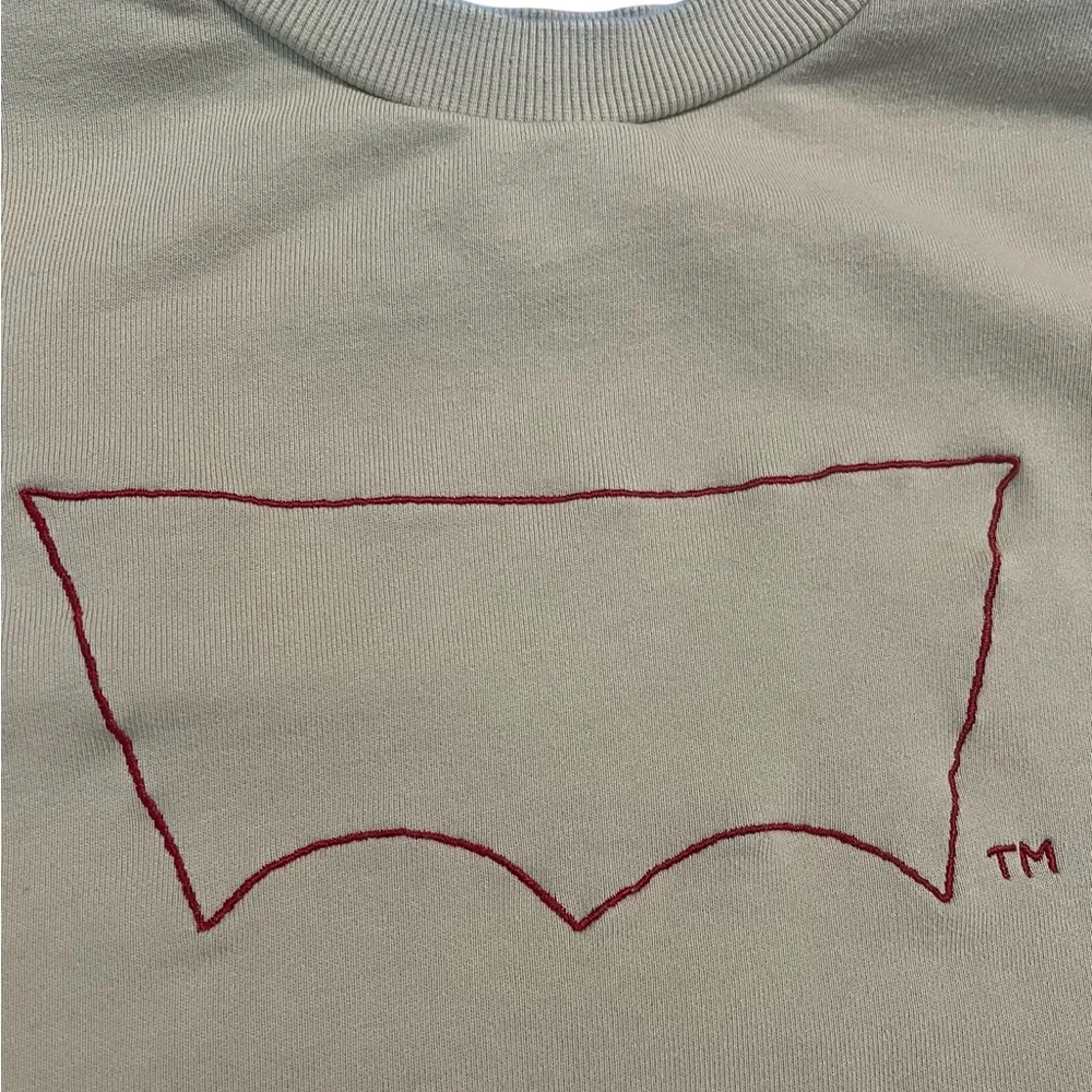 Levi's Red Collection Tan Crewneck Logo Sweatshirt, Unisex, Large, limited - Picture 5 of 12